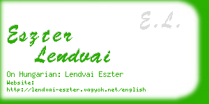 eszter lendvai business card